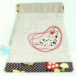 Bird And Mushroom Dots Pouch In Natural Colour -..