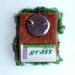 Pendant And Pin Grass Ladybugs - Two-in-one