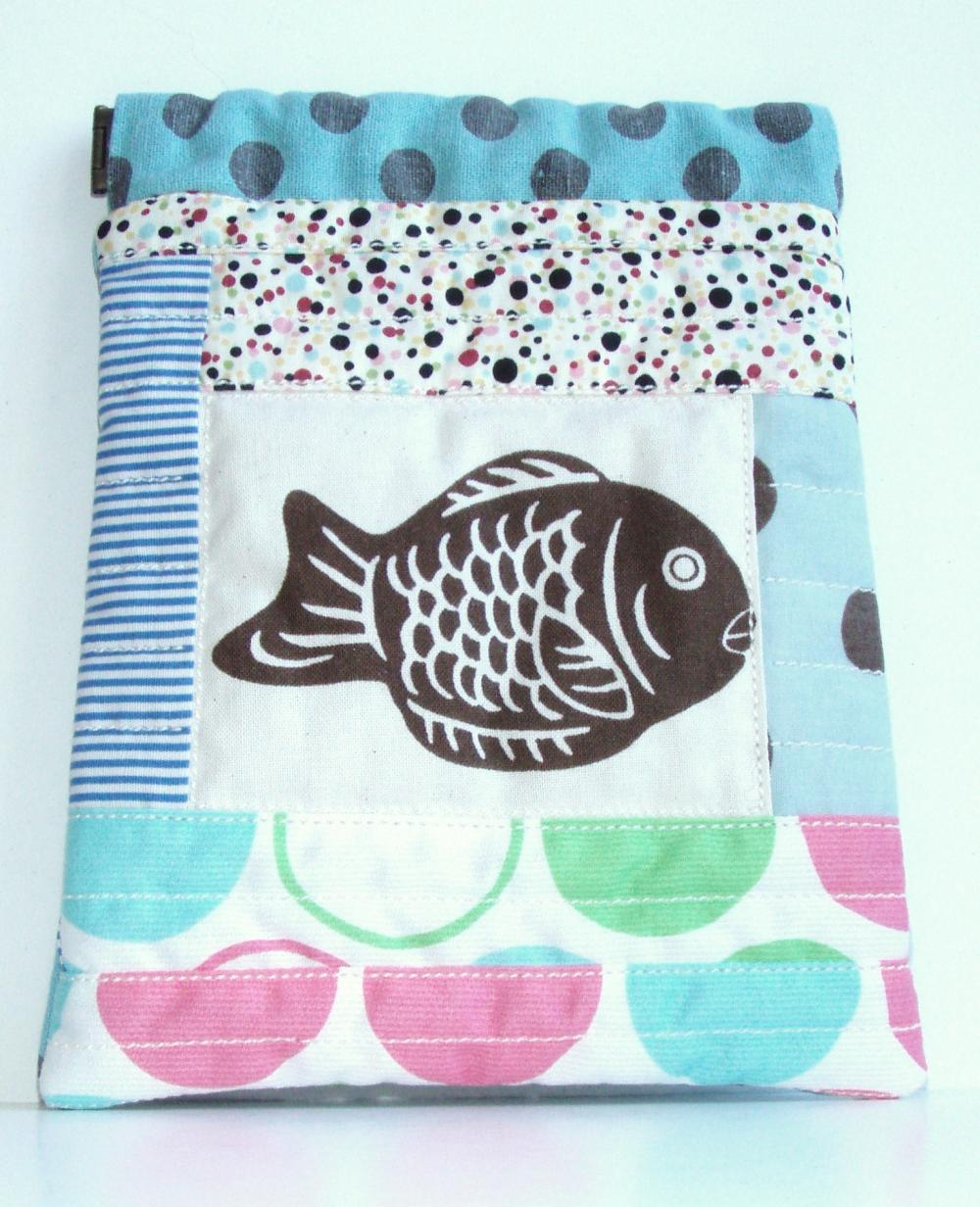 Patchwork Fish Purse - Flexible Opening